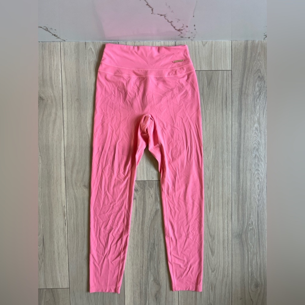 Whitney Simmons Leggings Womens S Pink Scrunch Seam High Waist